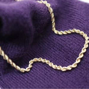 10K gold 2.5 mm rope chain 20”